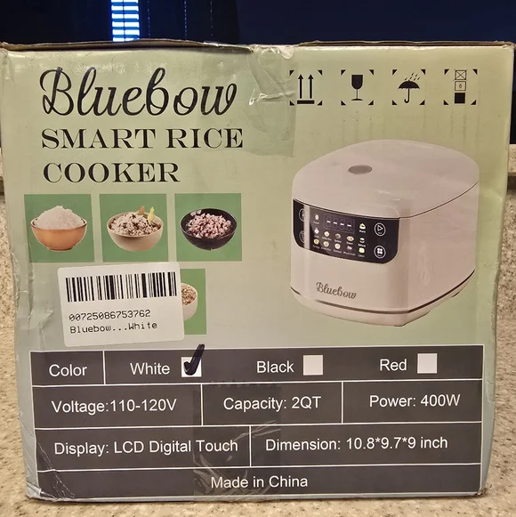 Bluebow Digital Rice Cooker, 6-Cup/2QT Small Rice Maker, 10 Presets, 24-Hr Timer - Picture 11 of 13